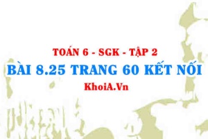 Bài 8.25 trang 60 Toán 6 Tập 2 Kết nối tri thức